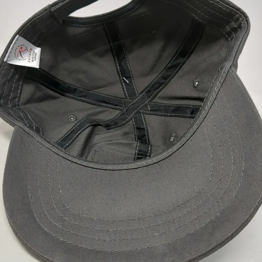Rothco Baseball Cap Gray One Size Hook Loop Tactical Patch Adjustable Hat